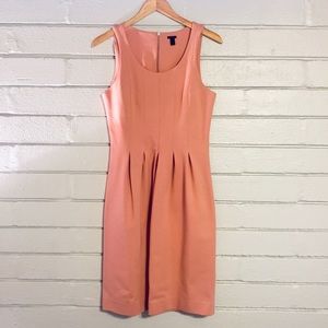 Lovely J. Crew Pleated Pink Ponte Midi Dress